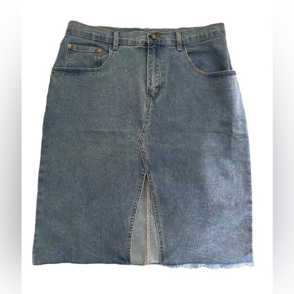 Denim Midi Skirt with Front Slit size 11/29